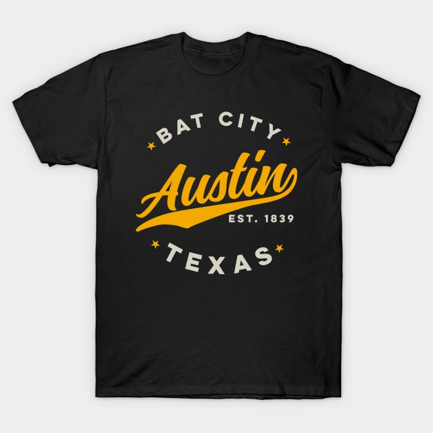 Vintage Austin Bat City Texas USA T-Shirt by DetourShirts